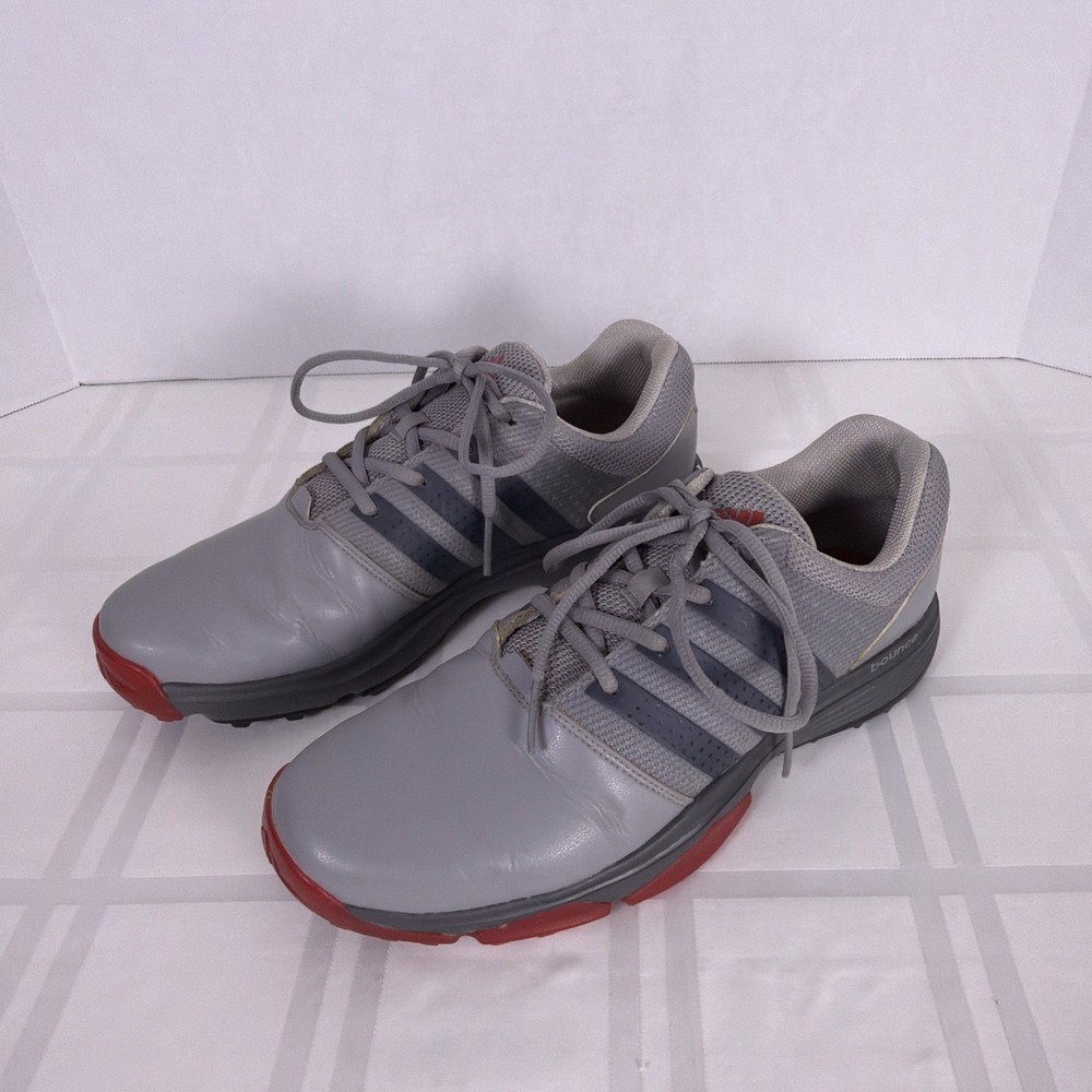 Adidas Mens Tour 360 Traxion Bounce Q44714 Gray Spikeless Golf Shoes Size 10 US